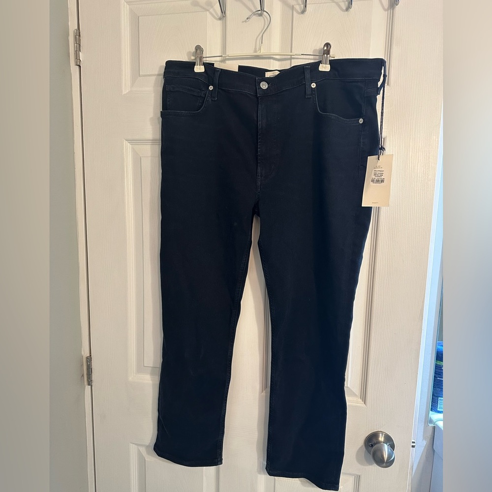 Citizens of Humanity Isola Cropped Straight Jeans 34 Chamber Wash NWT